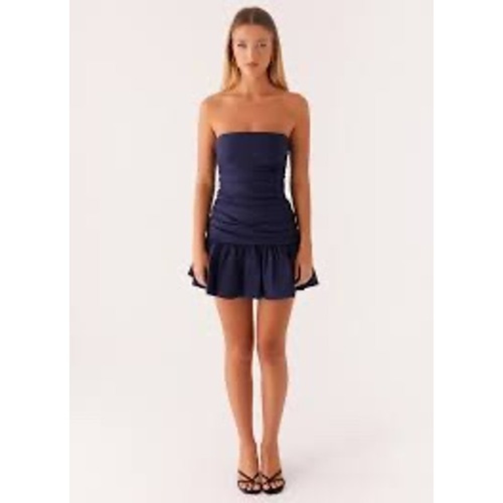 Peppermayo Carmel Mini Dress Navy Size 4 New With Tags